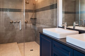 Bathroom with Dual Sinks and Separated Bath With Shower