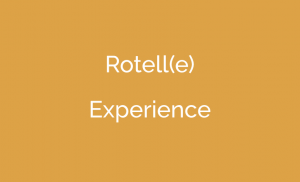 Rotell(e) Experience on an orange background
