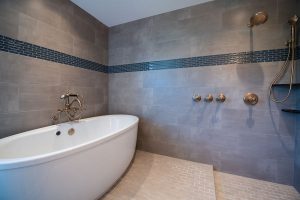 Bathtub and Shower in New Rotelle Custom Home