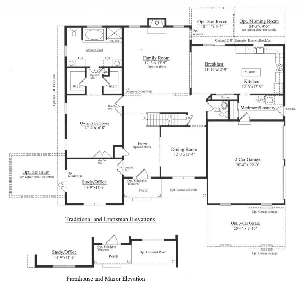first floor floor plan for a rotelle cape cod model