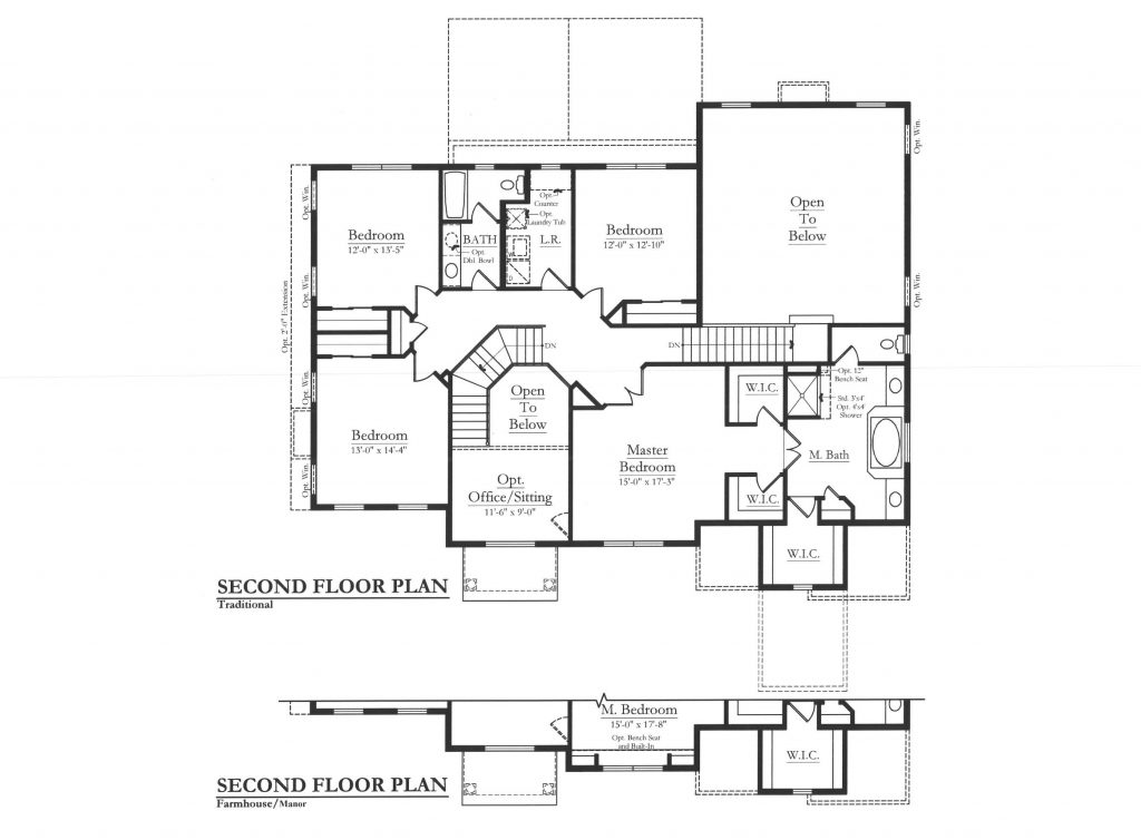 second floor floor plan for a rotelle Chatham model