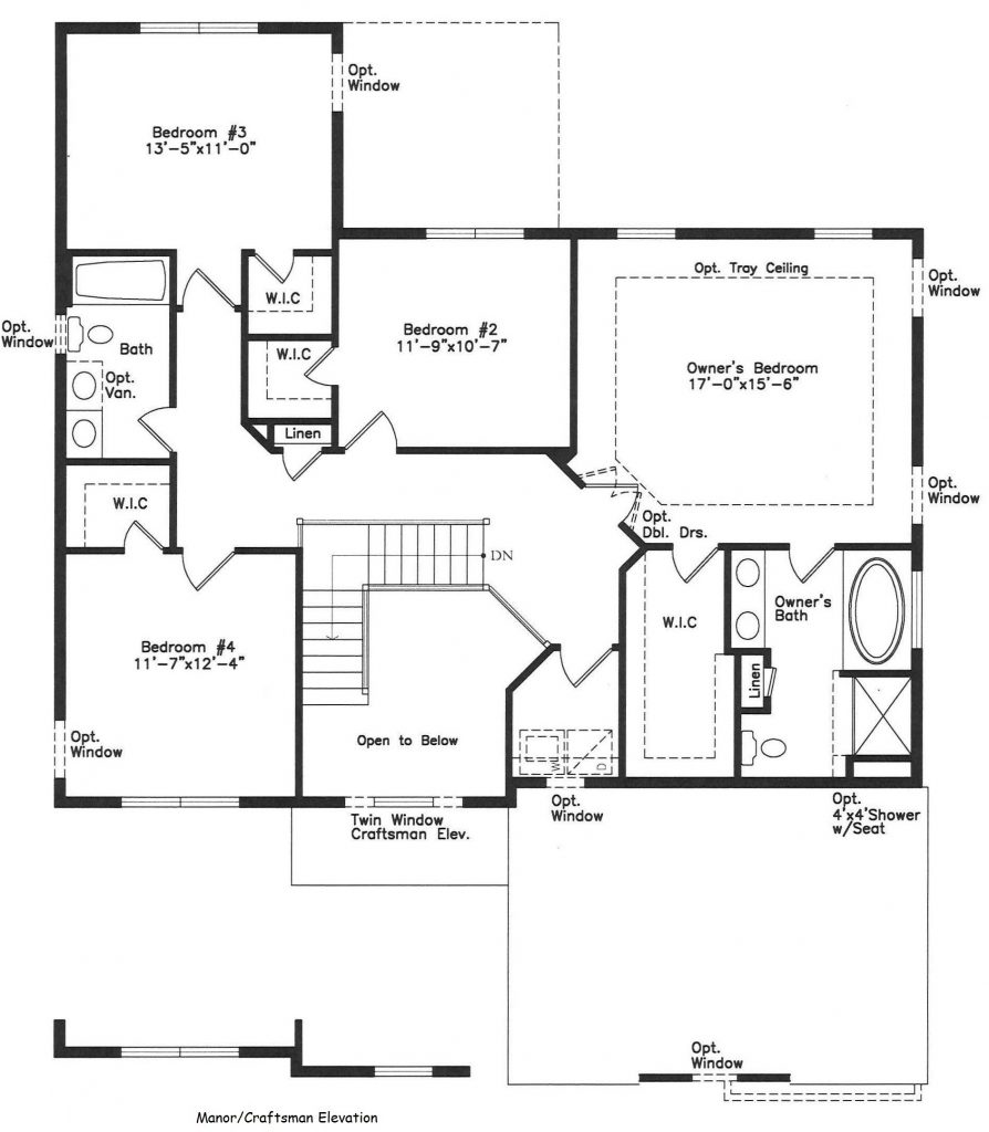 second floor floor plan for a rotelle Wellesley model