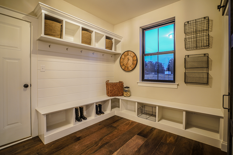 Cube Storage in Mudroom in a Custom Rotelle Home