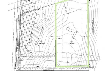 Map of Lot 1 and 2 on Heebner Rd with Lot 2 outlined