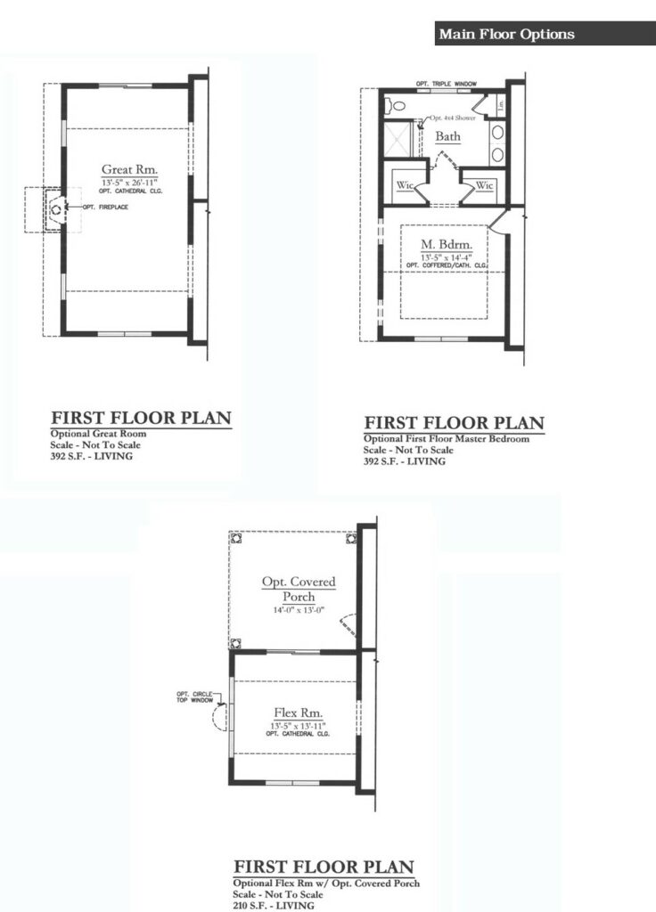 Main Floorplan Options