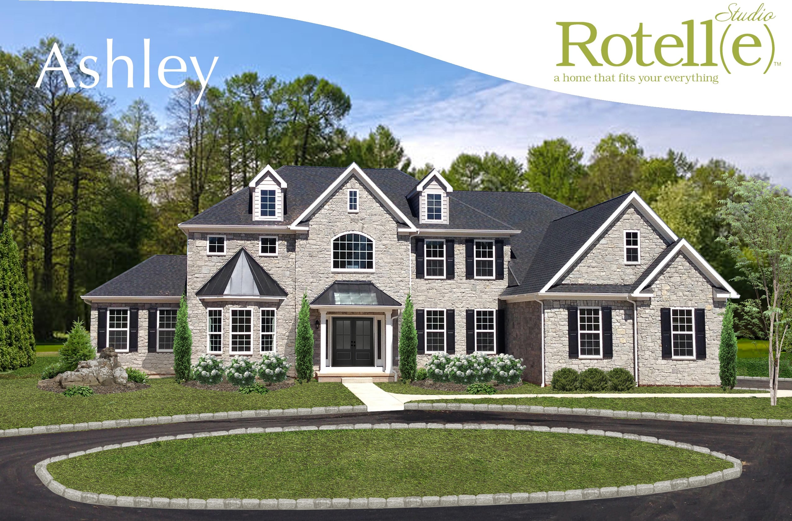 Front elevation of the ashley model from rotelle