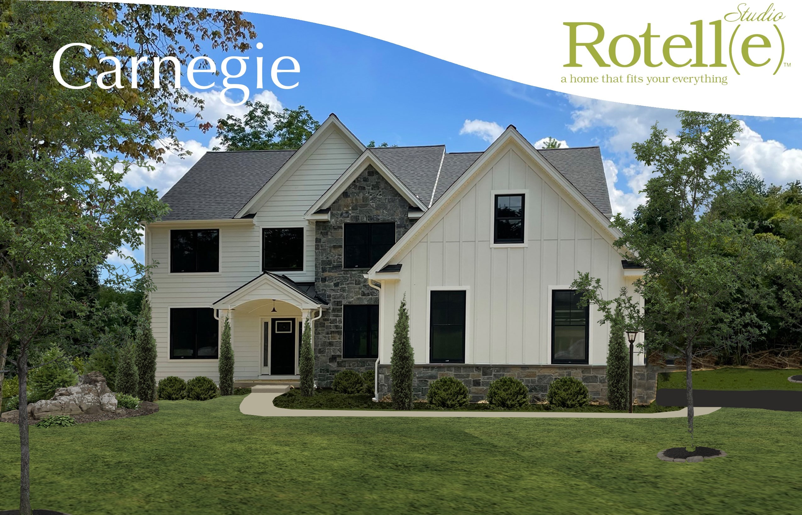 Front elevation of the Carnegie model from rotelle