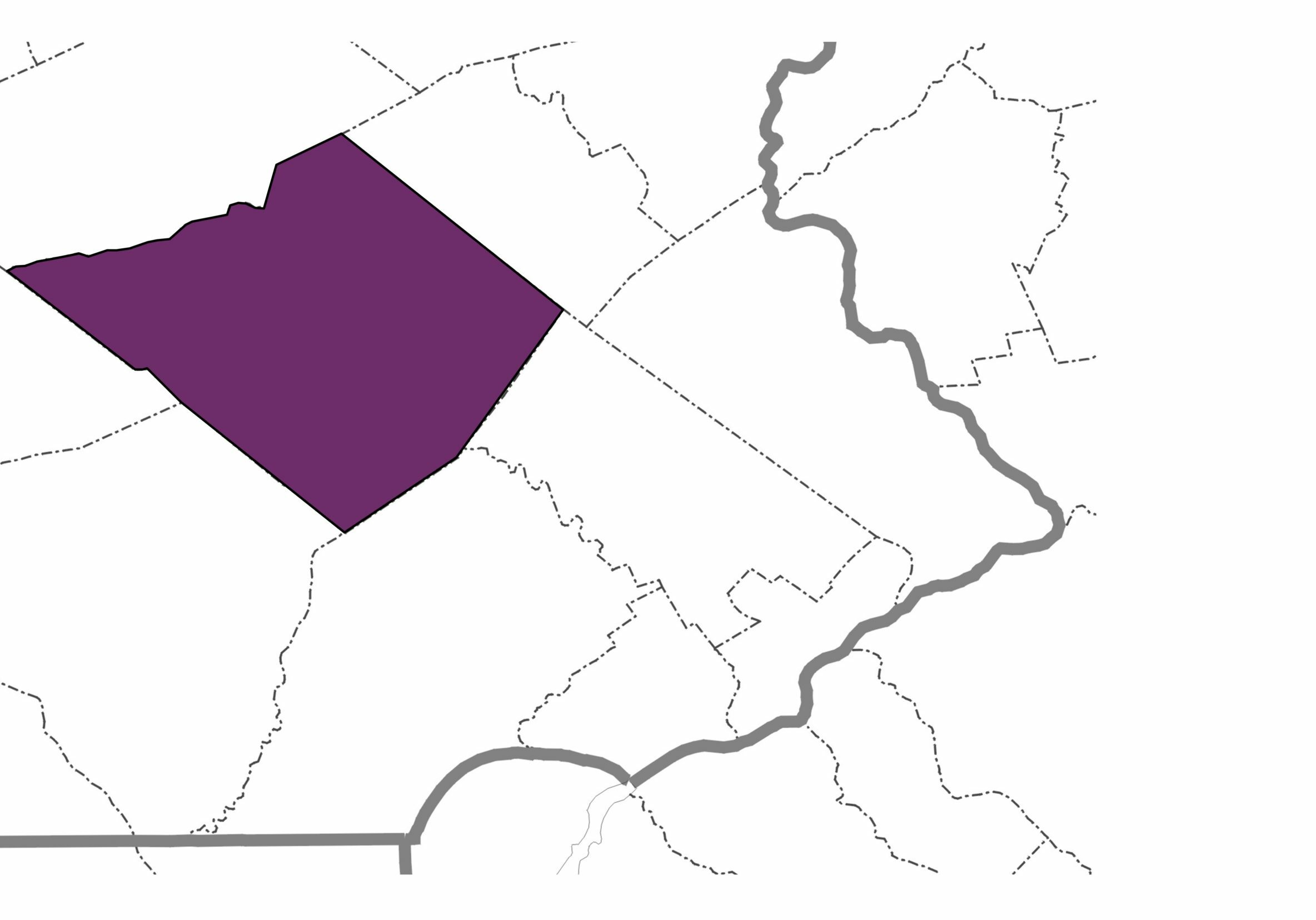 Berks County Highlighted on Local Map That Shows County Borders