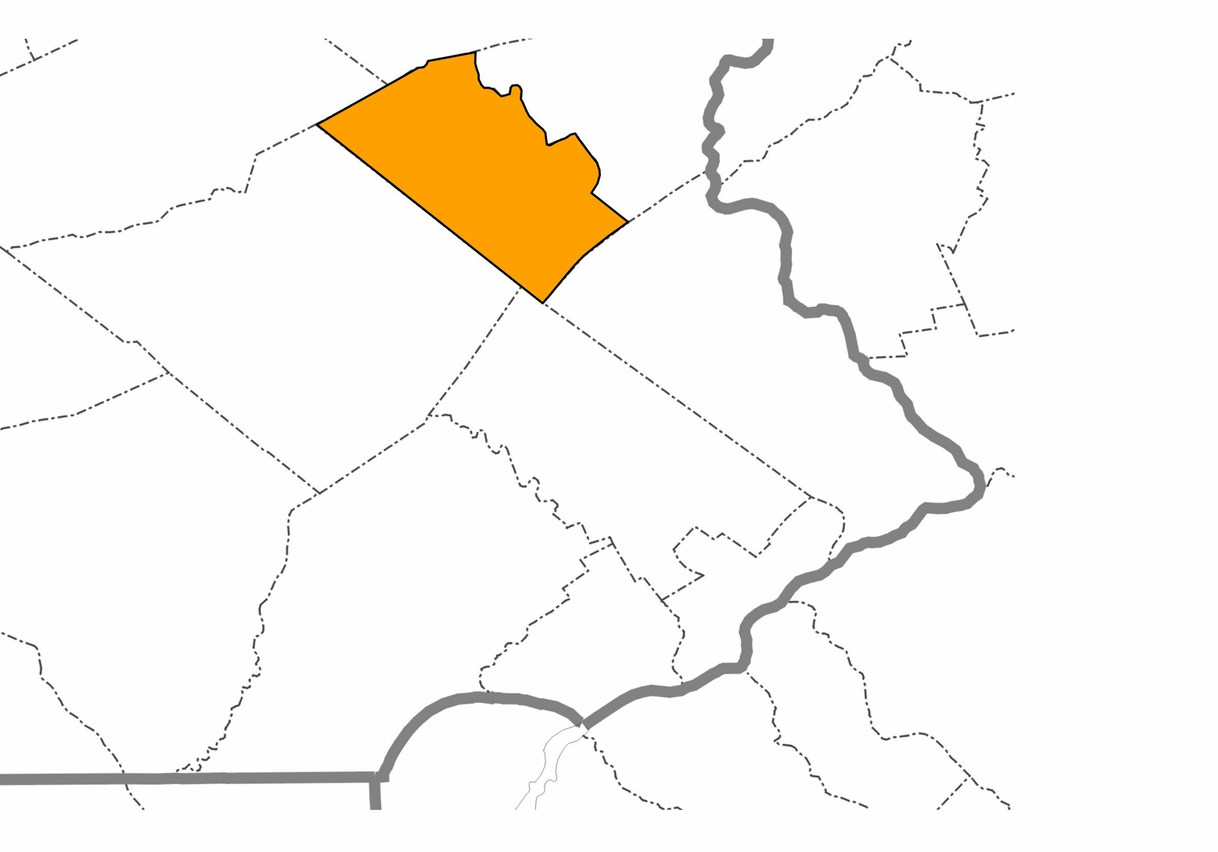 Lehigh County Highlighted on Local Map That Shows County Borders